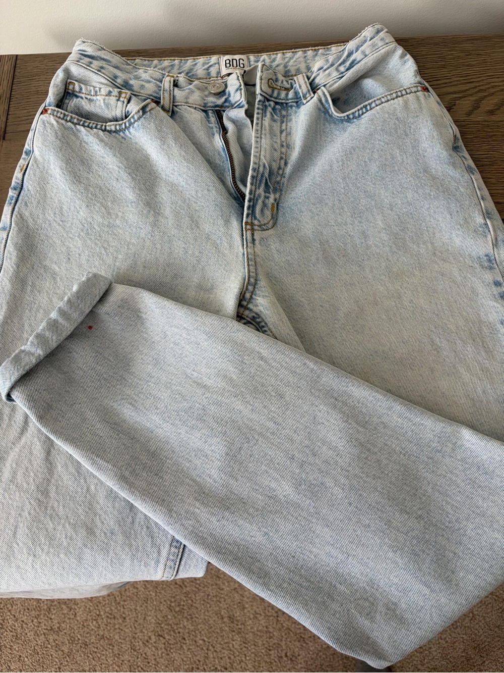 BDG, High Rise Mom Jeans - Light Wash